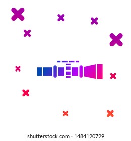 Color Sniper optical sight icon isolated on white background. Sniper scope crosshairs. Gradient random dynamic shapes. Vector Illustration