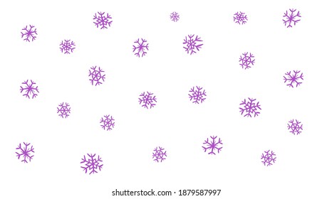 Color snowflakes doodle white background decoration for xmas or christmas fabric or banner vector