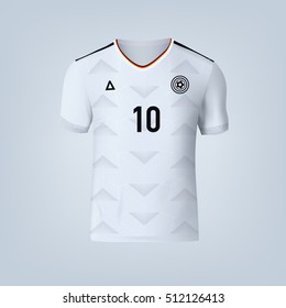 Color soccer T-shirt of Germany. Football team equipment