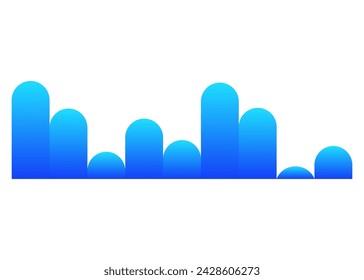 Color sound wave. Audio digital equalizer technology, musical pulse vector Illustration. Voice line waveform or volume level symbol. Curve radio wave