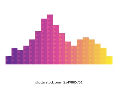 Color sound wave. Audio digital equalizer technology, musical pulse vector Illustration. Voice line waveform or volume level symbol. Curve radio wave