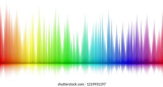 Color sound wave background illustration