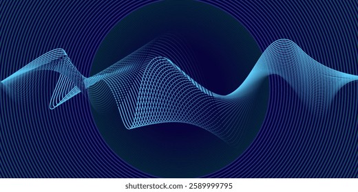 Color Sound Wave on dark Background, technology, and earthquake wave diagram concept, design for music studio and wave function concept, Vector Illustration.