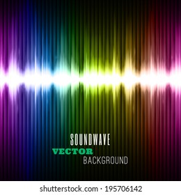 Color sound wave vector background