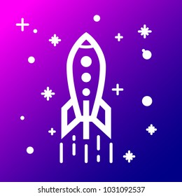 Color Space icon with a rocket image