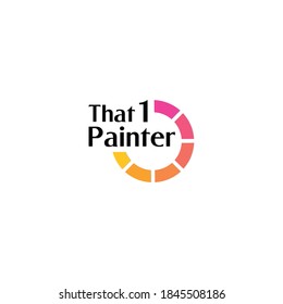 Un diseño de logotipo de espacio de color para una empresa de pintura moderna y profesional 1