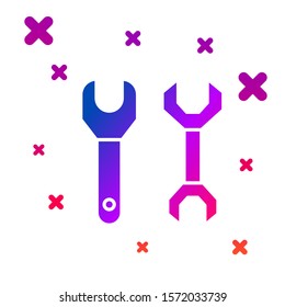 Color Spanner icon isolated on white background. Gradient random dynamic shapes. Vector Illustration