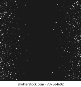 The color sparkles against a black background. Silver shine background. Luxurious starry night design. Well suited for posters, banners, advertisements, cards, web pages, parties or discographies