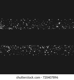 The color sparkles against a black background. Silver shine background. Luxurious starry night design. Well suited for posters, banners, advertisements, cards, web pages, parties or discographies
