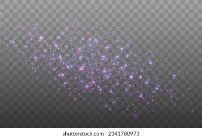 Color sparkles background. Vector shining particles