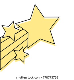 color sparkly stars in the sky with rainbow design