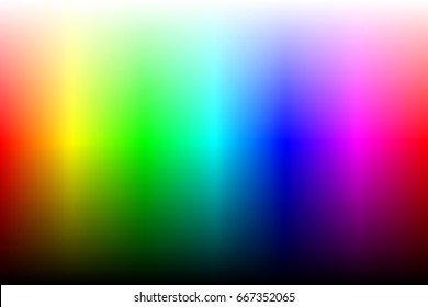 Color spectrum with brightness. Two variation, gradient or gradient mesh. Vector
