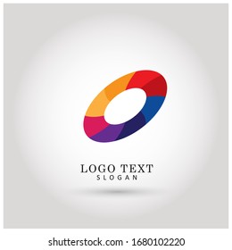 Color Spectrum Circle Logo. Symbol & Icon Vector Template.