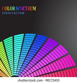 Color spectrum on a dark background