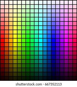 Color Spectrum Palette Hue Brightness On Stock Vector (Royalty Free ...