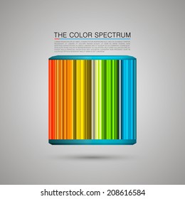 The color spectrum, rainbow icon sing, Vector illustration