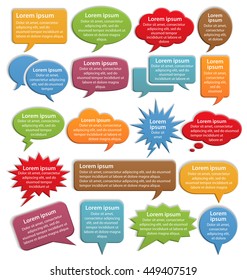 Color Speech Bubble Icons