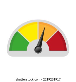 color speedometer. Business success. Vector illustration. stock image. 