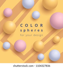 Color spheres for your design. Colored balls on the surface.