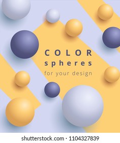 Color spheres for your design. Colored balls on the surface.