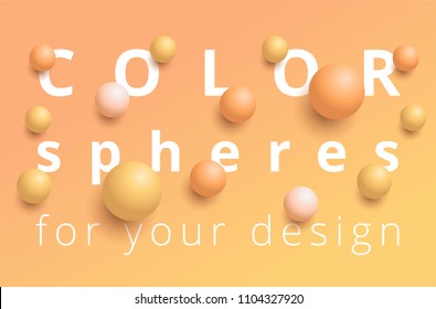 Color spheres for your design. Colored balls on the surface.