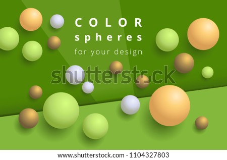 Color spheres for your design. Colored balls on the surface.