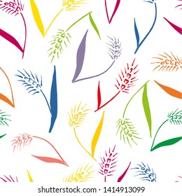 Color spikelets on a transparent background