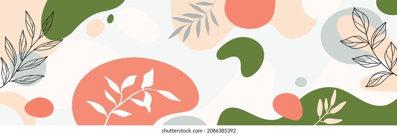 Color splash fondo abstracto para el diseño. Diseñar marco de banner. Fondo colorido con plantas tropicales. Coloca tu texto.