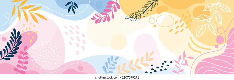 Farbspritzer abstrakter Hintergrund für Design.Template Banner und Cover für Social Media-Werbung, Vorlage Sonderaktion für Ankunft Verkauf.	