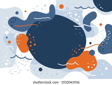 Color splash abstract cartoon background or children playground banner design element.