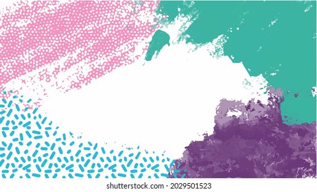 Color splash abstract cartoon background or children playground banner design element. 