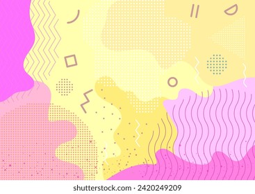 Color splash abstract cartoon background or children playground banner design element