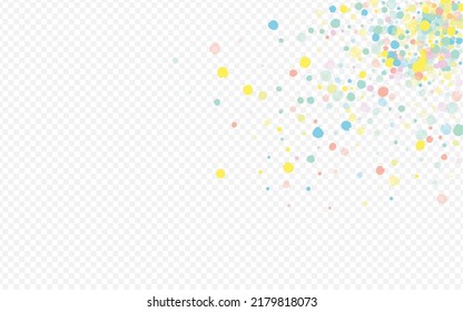 Color Splash Abstract Transparent Background. Carnival Shine Banner. Celebration Round Illustration. Orange Dot Carnaval Pattern.