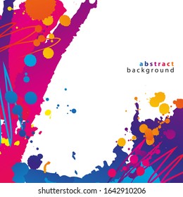 Color splash. Abstract vector background.