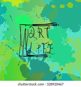 color splash background green 
