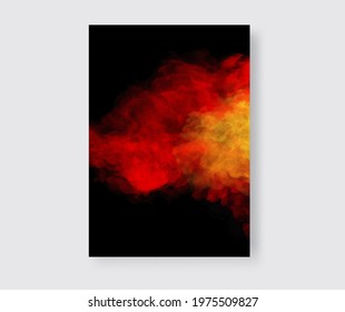 Color Splash banner. Background design of smoke paint. Creativity abstract art,Vector illustration.