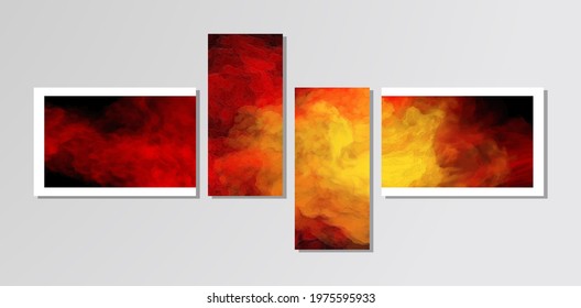 Color Splash banners set. Background design of smoke paint. Creativity abstract art,Vector illustration.