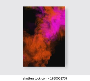 Color Splash banners set. Background design of smoke paint. Creativity abstract art,Vector illustration.