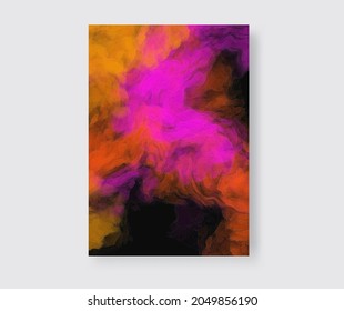 Juego de banners Color Splash. Diseño de fondo de pintura de humo. Arte abstracto de creatividad,Ilustración vectorial.
