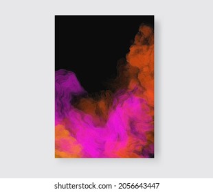 Color Splash banners set. Background design of smoke paint. Creativity abstract art,Vector illustration.