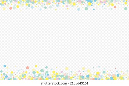 Color Splash Christmas Transparent Background. Celebrate Rain Invitation. Top Confetti Card. Orange Dot Effect Pattern.