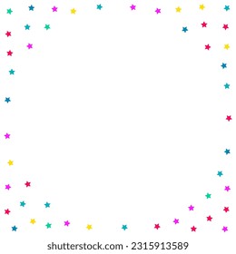 Color Splash Christmas Vector White Background. Festive Confetti Banner. Celebration Constellation Wallpaper. Happy Stars Flying Postcard.