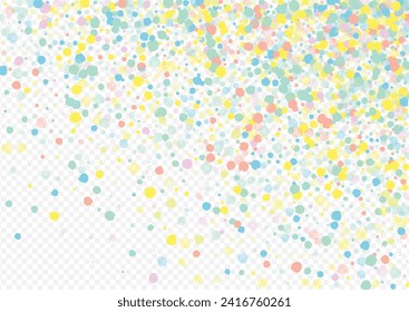 Color Splash Decoration Transparent Background. Happy Rain Background. Abstract Circle Pattern. Pastel Polka Independence Backdrop.