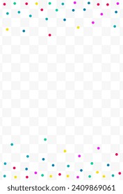 Color Splash Decoration Vector Transparent Background. Christmas Polka Design. Festive Dot Card. Happy Rain Carnaval Pattern.