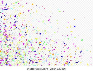 Color Splash Decoration Vector Transparent Background. Acid Festival Dust Invitation. Spectacular Polka Fun Design. Cheerful Grit Happy Illustration.