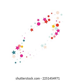Color Splash Festival Vector White Background. Celebration Stars Card. Decoration Constellation Backdrop. Falling Dust Christmas Wallpaper.