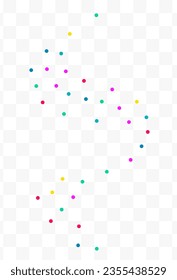 Color Splash Independence Vector Transparent Background. Decoration Circle Background. Celebration Polka Texture. Falling Round Celebrate Backdrop.