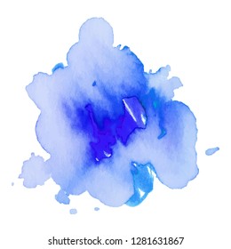 Color splash on white background. Abstract watercolor background.