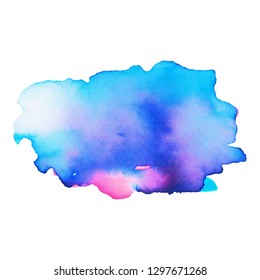 Color splash on white background. Abstract watercolor background.
