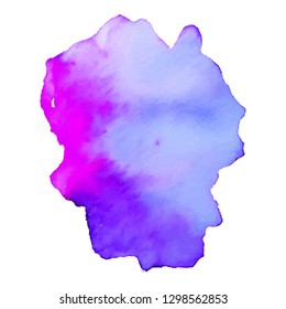 Color splash on white background. Abstract watercolor background.